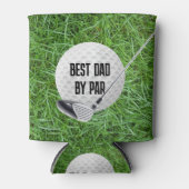 Golfclub met bal voor papa blikjeskoeler (Voorkant)