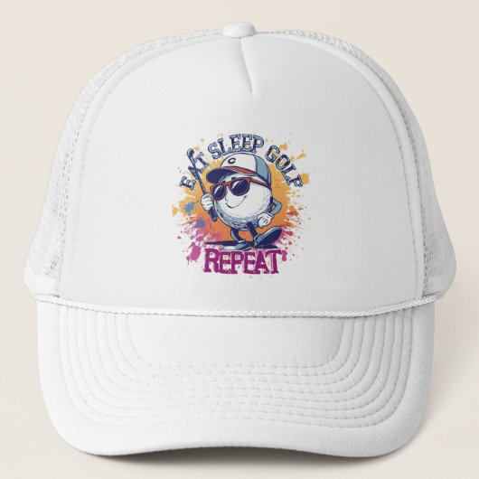 Golfclub Naam Custom Trucker Hoed  Pet (Voorkant)