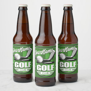 Golfclub NAAM Pro Golfer Speler Gepersonaliseerd Bier Etiket