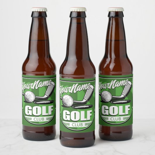 Golfclub NAAM Pro Golfer Speler Gepersonaliseerd Bier Etiket (Flessen)
