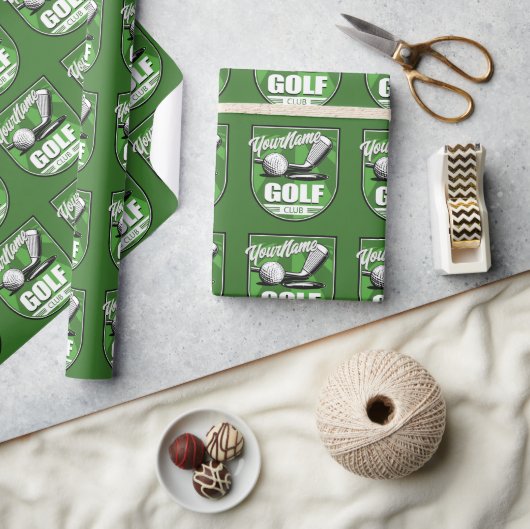 Golfclub NAAM Pro Golfer Speler Gepersonaliseerd   Cadeaupapier (Crafts)