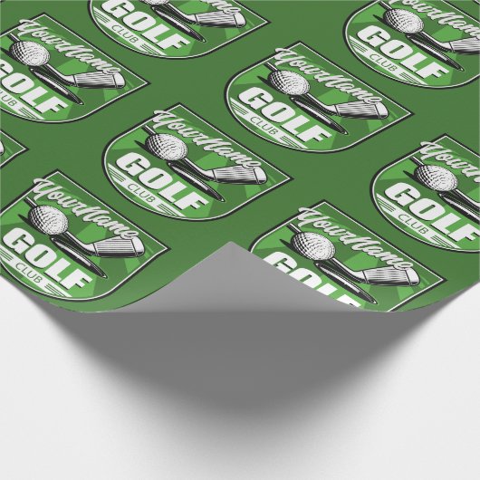 Golfclub NAAM Pro Golfer Speler Gepersonaliseerd   Cadeaupapier (Hoek)