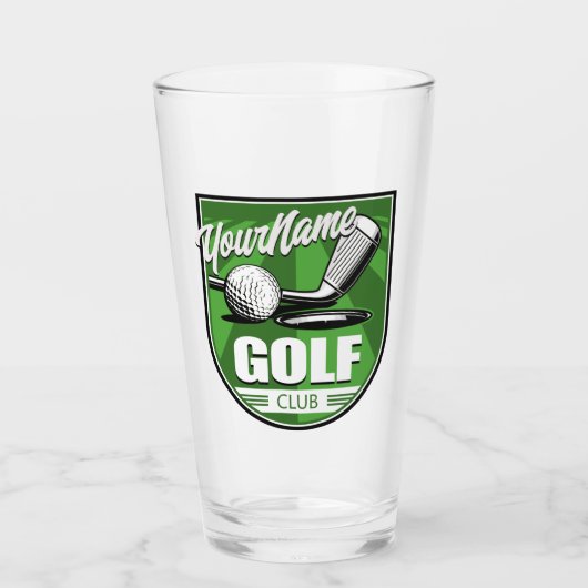 Golfclub NAAM Pro Golfer Speler Gepersonaliseerd   Glas (Voorkant)