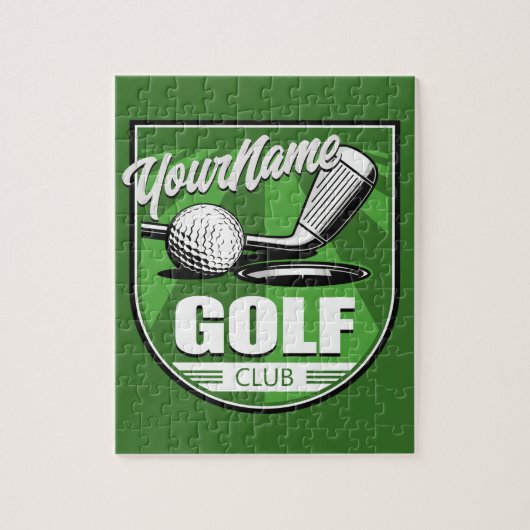 Golfclub NAAM Pro-golfer Speler Gepersonaliseerd Legpuzzel (Verticaal)