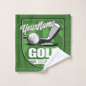 Golfclub NAAM Prof Golfer Speler Persoonlijk Bad Handdoek (Wasdoekje)