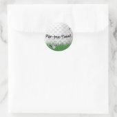 Golfclub op bal ronde sticker (Tas)