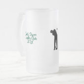 Golfclub op maat matglas bierpul (Voorkant links)