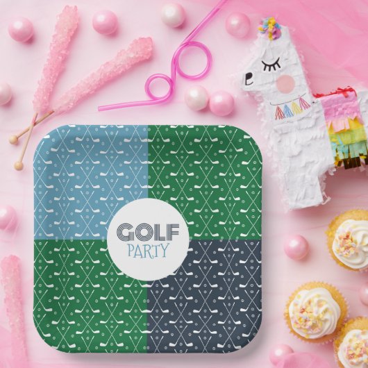 Golfclub Pattern Papier Bord (Feest)