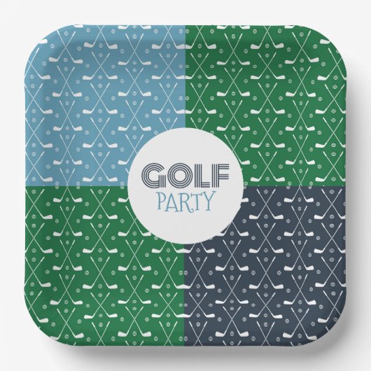 Golfclub Pattern Papier Bord (Voorkant)
