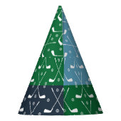 Golfclub Pattern Papier Bord Feesthoedjes (Achterkant)