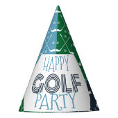 Golfclub Pattern Papier Bord Feesthoedjes (Voorkant)