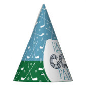 Golfclub Pattern Papier Bord Feesthoedjes (Links)