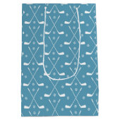 Golfclub Pattern Papier Bord Medium Cadeauzakje (Achterkant)