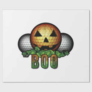 Golfclubbaan Halloween Golfer Pensioen Cadeau Cadeaupapier