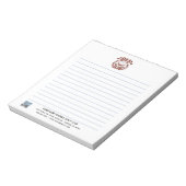 Golfclublogo en QR-code gelinieerd Notitieblok (Linkerzijde)