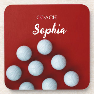 Golfclubs Art Golf Coach Naam voor golfspelers Bier Onderzetter