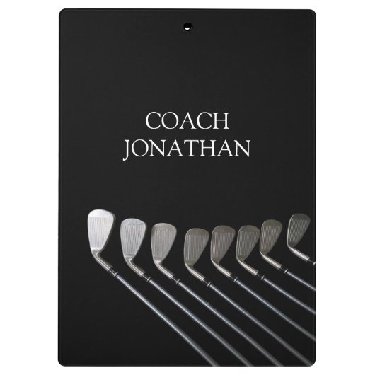 Golfclubs Art Golf Coach Naam voor golfspelers Klembord (Achterkant)