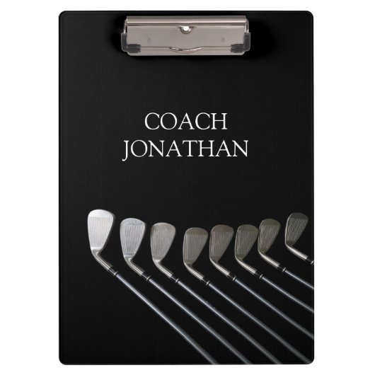 Golfclubs Art Golf Coach Naam voor golfspelers Klembord (Voorkant)