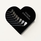 Golfclubs Art Golf Coach Naam voor golfspelers Notitieboek (Achterkant)