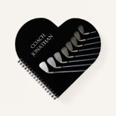 Golfclubs Art Golf Coach Naam voor golfspelers Notitieboek (Voorkant)