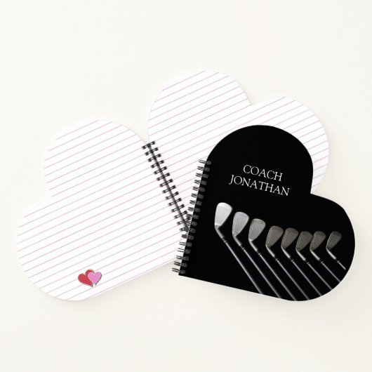 Golfclubs Art Golf Coach Naam voor golfspelers Notitieboek (Binnen)