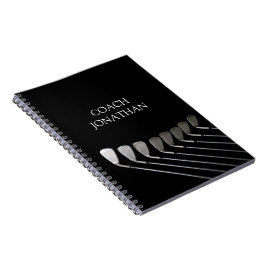 Golfclubs Art Golf Coach Naam voor golfspelers Notitieboek