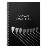 Golfclubs Art Golf Coach Naam voor golfspelers Notitieboek (Voorkant)