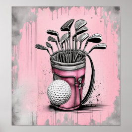 golfclubs Art Print