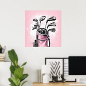  golfclubs Art Print (Thuiskantoor)