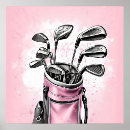 golfclubs Art Print