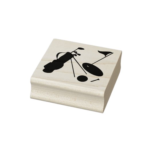 Golfclubs, bal & tee rubberstempel (Stempel)