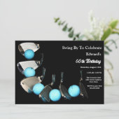 Golfclubs en Abstracte ballen Kaart (Staand voorkant)