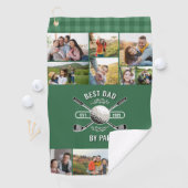 Golfclubs en bal 10 foto's Best Dad by Par Golfhanddoek (Insitu)