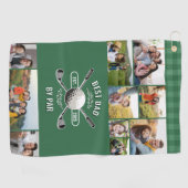 Golfclubs en bal 10 foto's Best Dad by Par Golfhanddoek (Horizontaal)