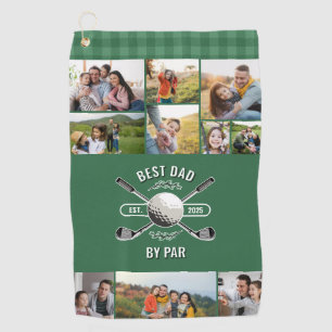 Golfclubs en bal 10 foto's Best Dad by Par Golfhanddoek
