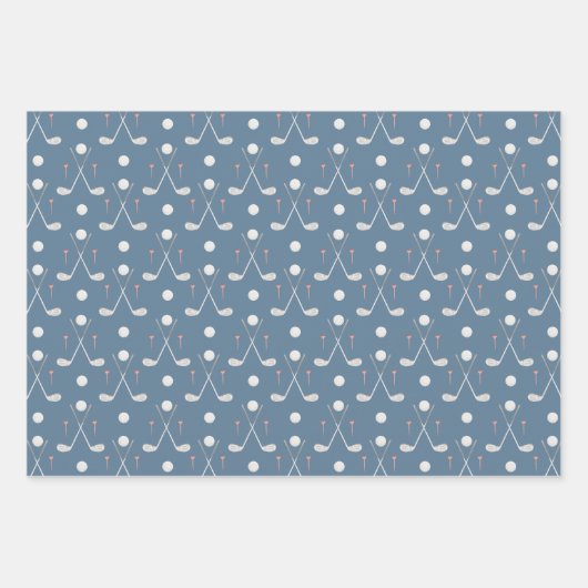 Golfclubs en Cart Golfen Inpakpapier Vel (Voorkant 2)