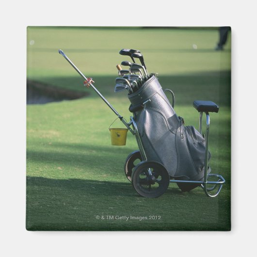 Golfclubs en golftas magneet (Voorkant)