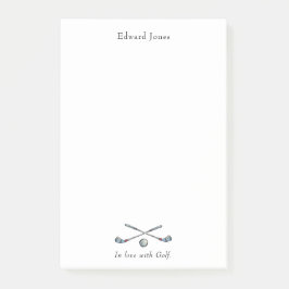 Golfclubs en kogelgolfers post-it® notes