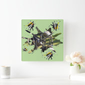 Golfclubs en T - shirts Abstracte kunst; Vierkante Klok (Huis)