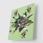 Golfclubs en T - shirts Abstracte kunst; Vierkante Klok (Hoek)