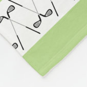 Golfclubs gepersonaliseerd groen gestreept fleece deken (Hoek)