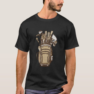 Golfclubs Golf Tas Golfer Golfen Golfspeler T-shirt