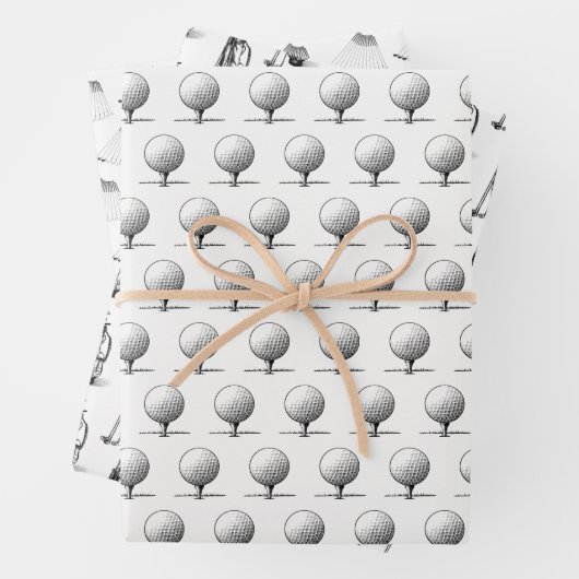 Golfclubs, Golfzakken, GolfT-shirt Black Inpakpapier Vel (In situ)