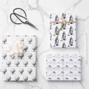 Golfclubs, Golfzakken, GolfT-shirt Black Inpakpapier Vel