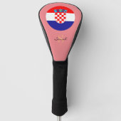 Golfclubs - Hoesjes van de Kroatische vlag en meis Golfheadcover (Voorkant)