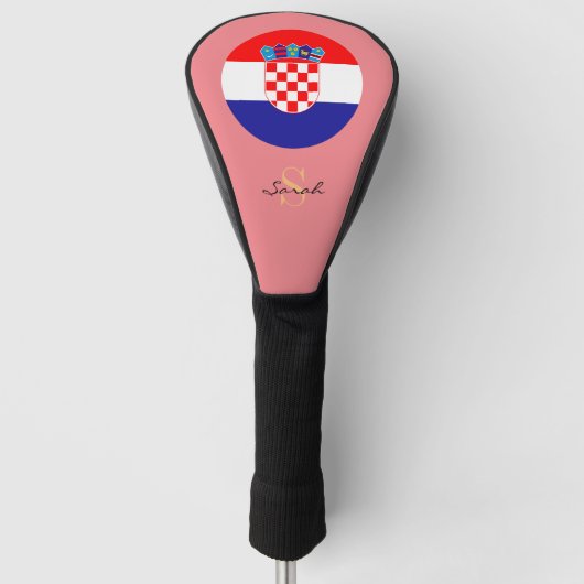 Golfclubs - Hoesjes van de Kroatische vlag en meis Golfheadcover (Voorkant)
