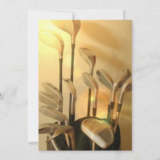 Golfclubs in Bag-uitnodiging Kaart (Voorkant)