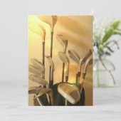 Golfclubs in Bag-uitnodiging Kaart (Staand voorkant)