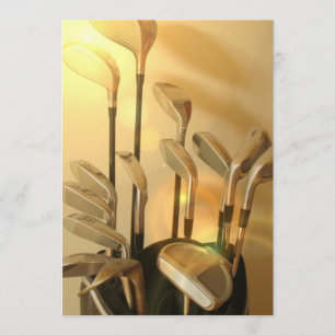 Golfclubs in Bag-uitnodiging Kaart