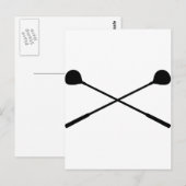 golfclubs kruisen briefkaart (Voorkant / Achterkant)